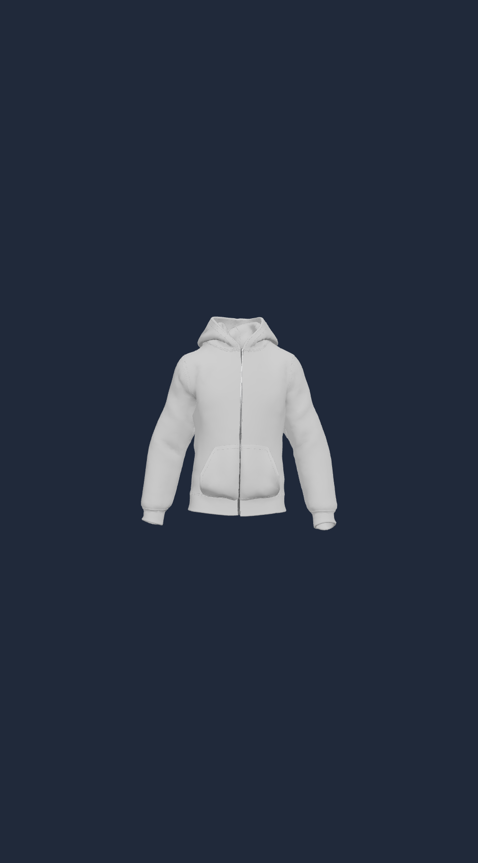 Original 3D zip hoodie mockup preview